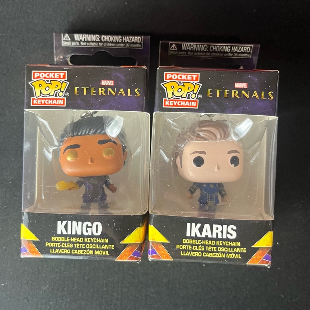 Funko POP! Keychain: Marvel Eternals - Ikaris & Kingo Eternals Keyring  Lot